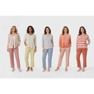 5 Sweater Shirt Top Blouse Orange Tan Yellow Women's WOMAN'S Size Large